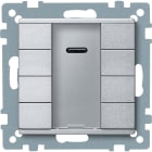 SCHNEIDER ELECTRIC - Pulsantiera multifunzione quadrupla con IR plus, alluminio, SystemM
