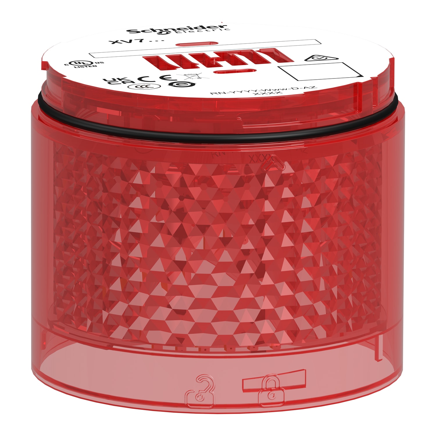 SCHNEIDER ELECTRIC - Elemento luminoso, Harmony XVB7, rosso, Ø70mm, luce fissa