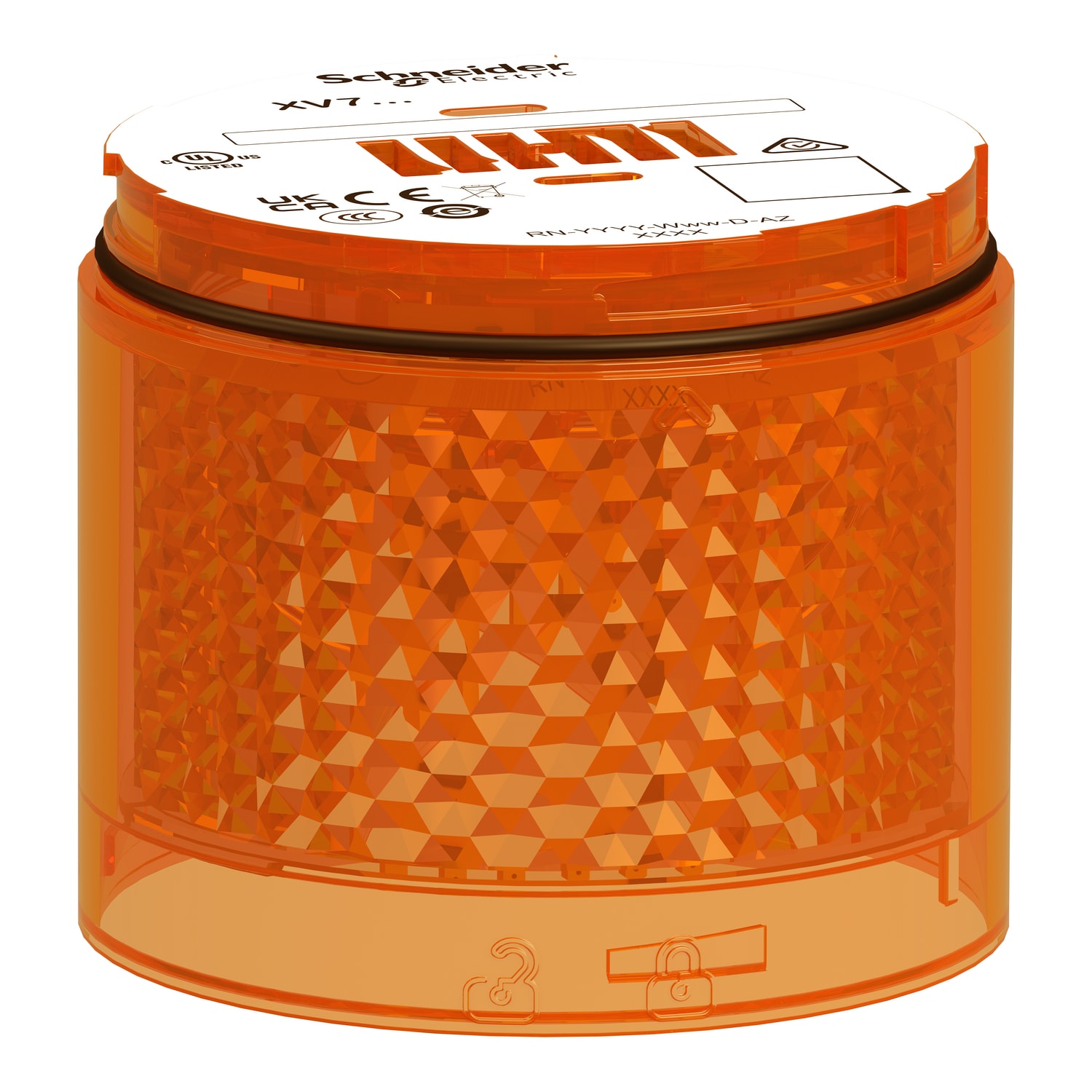 SCHNEIDER ELECTRIC - Elemento luminoso, Harmony XVB7, arancione, Ø70mm, luce fissa