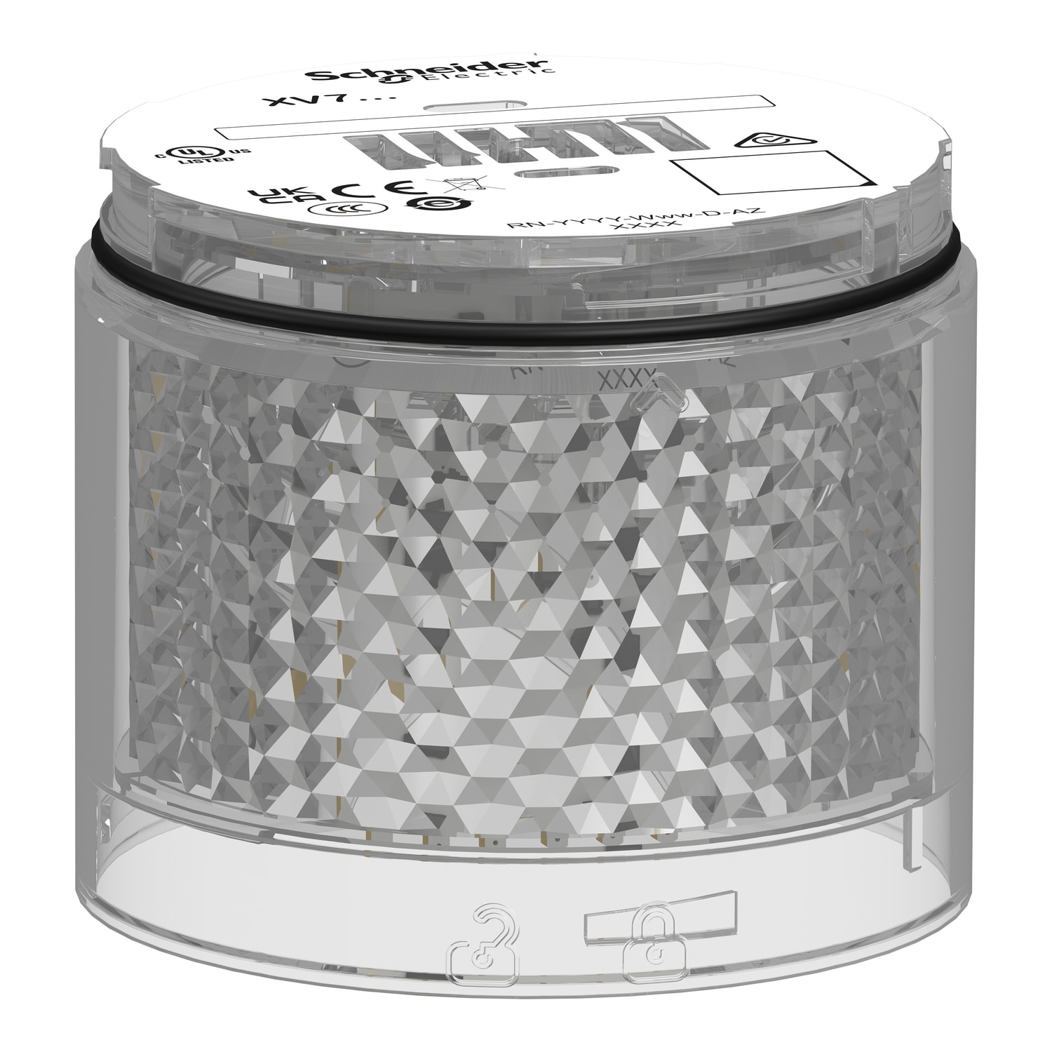 SCHNEIDER ELECTRIC - Elemento luminoso, Harmony XVB7, bianco, Ø70mm, luce fissa