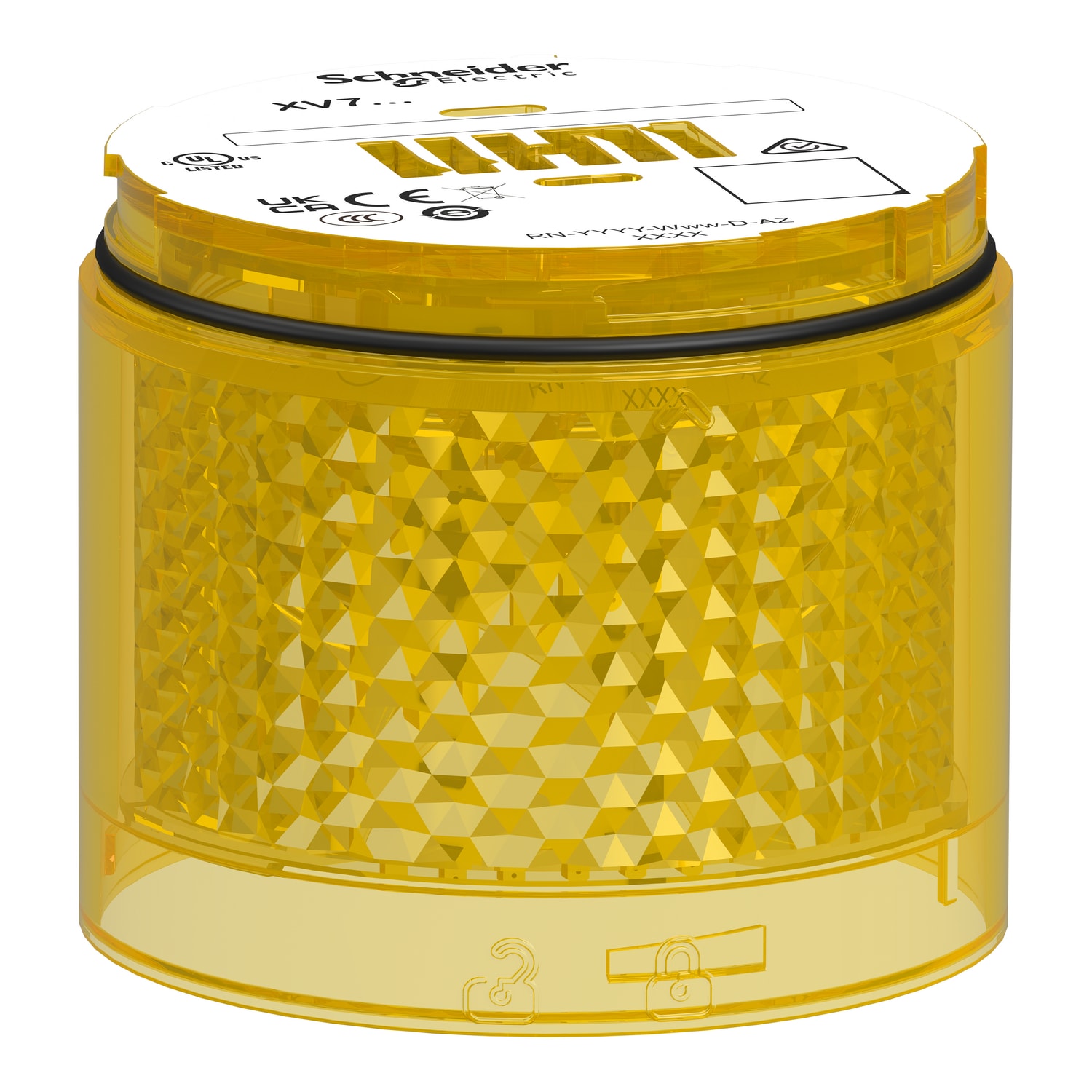 SCHNEIDER ELECTRIC - Elemento luminoso, Harmony XVB7, giallo, Ø70mm, luce fissa
