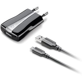 CELLULAR LINE - CARICABATTERIA RETE USB + CAVO MICROUSB CEEACHUSBKITMICUSB2