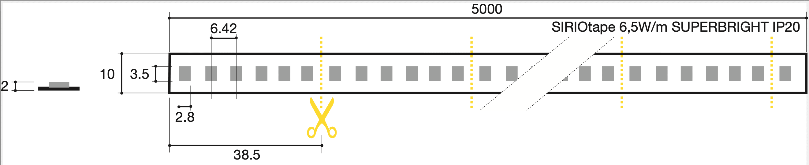 SICOM - SIRIOTAPE 6,5W/M 830 24V SUPERBRIGHT