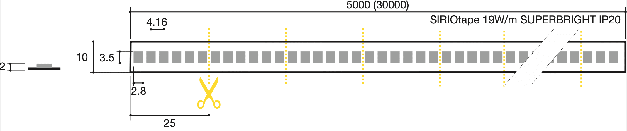 SICOM - SIRIOTAPE 19W/M 840 24V SB XL 30M