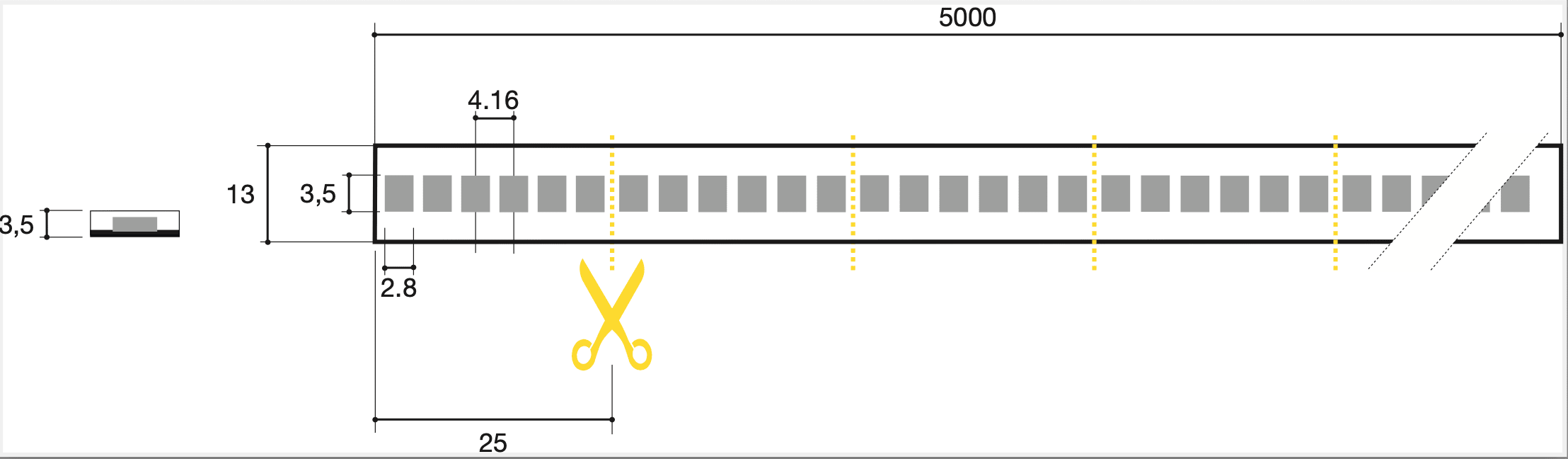 SICOM - SIRIOTAPE 19W/M 940 24V SB IP67