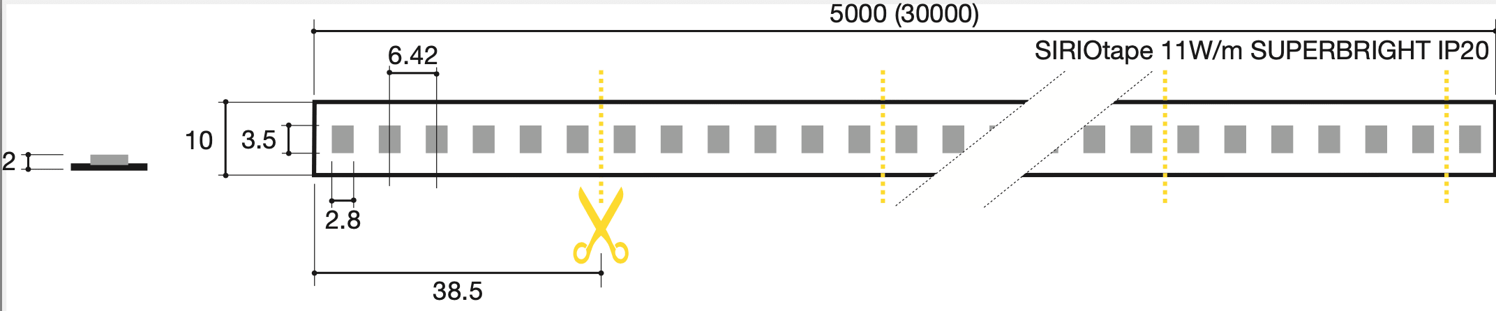 SICOM - SIRIOTAPE 11W/MT 830 24V SUPERBRIGHT 5605775