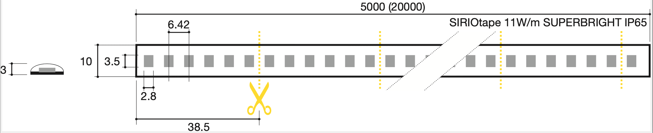 SICOM - SIRIOTAPE 11WM 860 24V SB IP65 XL-20M