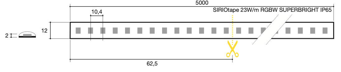 SICOM - SIRIOTAPE 23WM RGBW (4000K) 24V - IP65