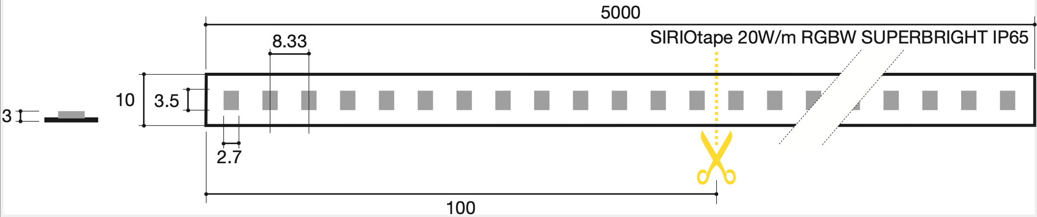 SICOM - SIRIOTAPE 20WM RGBW (2700) 24V IP65