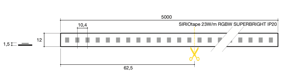 SICOM - SIRIOTAPE 23WM RGBW (3000K) 24V