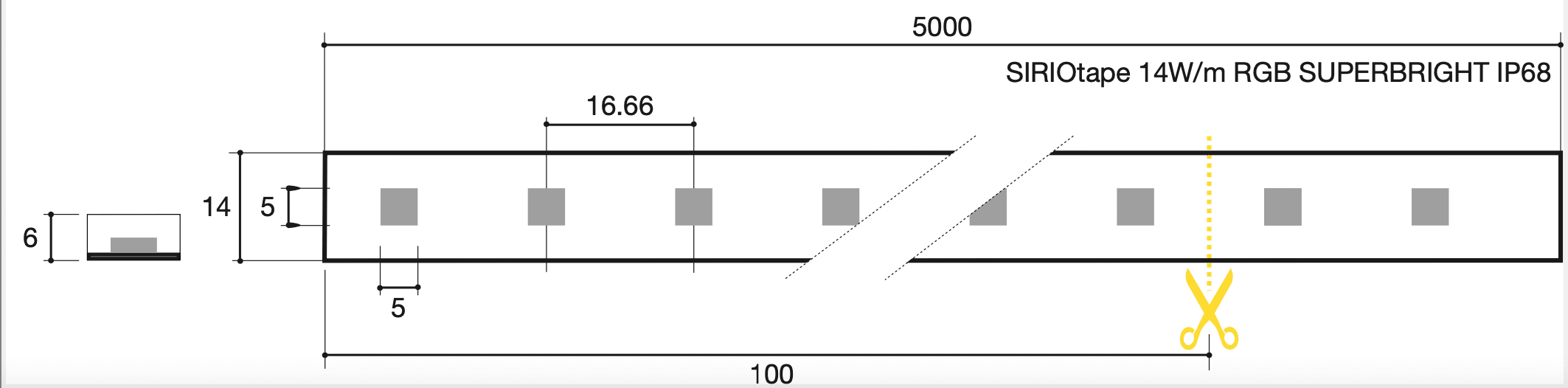 SICOM - SIRIOTAPE 14WM RGB IP68 24V 5605974