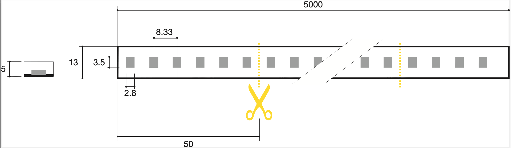 SICOM - SIRIOTAPE 9,6W/M IP67 24V 3000K SAUNA