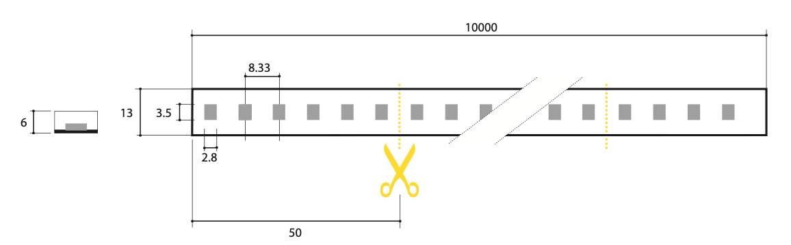 SICOM - SICOMTAPE 9,6W/M IP67 24V 4000K SAUNA 10