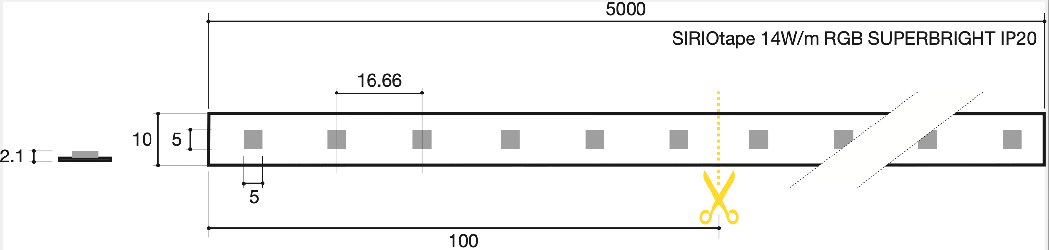 SICOM - SIRIOTAPE 14W/M RGB 24V SUPERBRIGHT 5606001