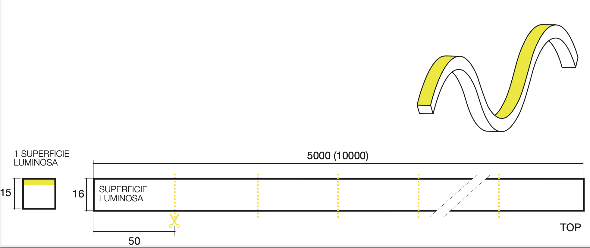 SICOM - SICOMTAPE NEON TOP 10W 3000 IP67-10M