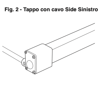 SICOM - SICOMTAPENEONTOPIP67 RGB TAPPO+CAVO SIDE