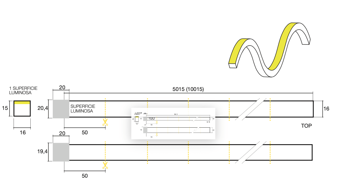 SICOM - SICOMTAPE NEON TOP 15W RGBW 3000K IP67-