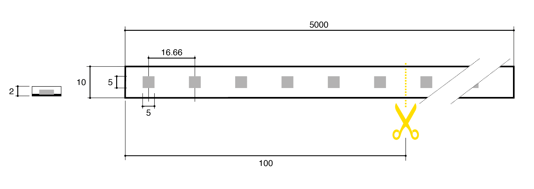 SICOM - SICOMTAPE12W/M3000K24V DIGITAL-WS2818B I