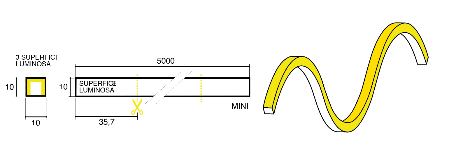 SICOM - SICOMTAPE NEON 10X10 MINI 10W 2700K IP67