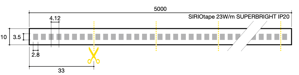 SICOM - SIRIOTAPE 23W/M 24V 965 SUPERBRIGHT IP20