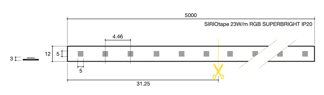 SICOM - SIRIOTAPE 23W/M RGB 24V SUPERBRIGHT
