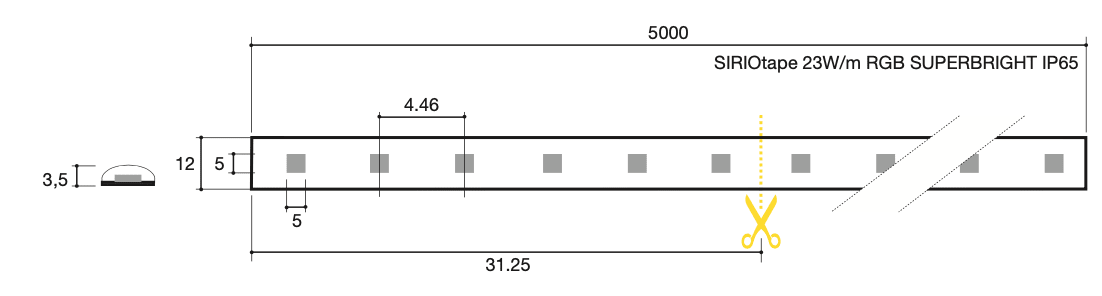 SICOM - SIRIOTAPE 23W/M RGB 24V SUPERBRIGHT IP65