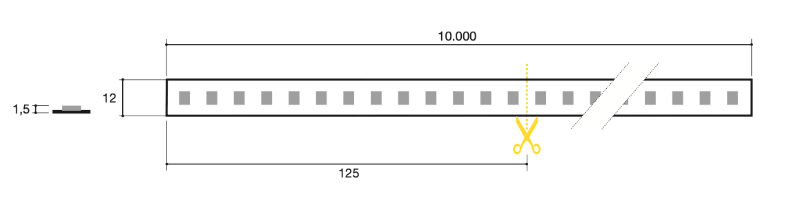 SICOM - SICOMTAPE 10W/M RGBW 4000K 48V IP20-10M