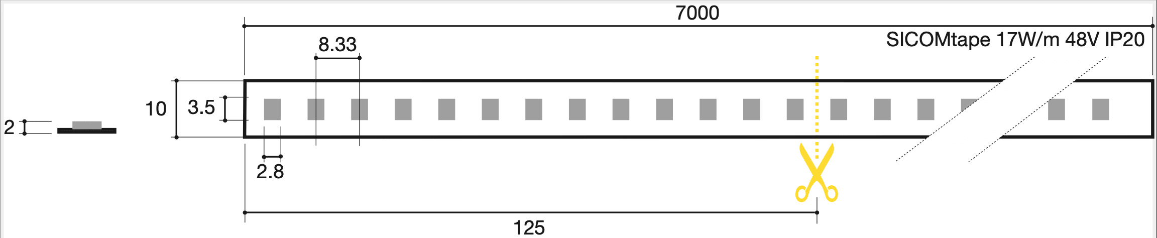 SICOM - SICOMTAPE 17W/M 930 48V ULTRALONG 7M 561481793020