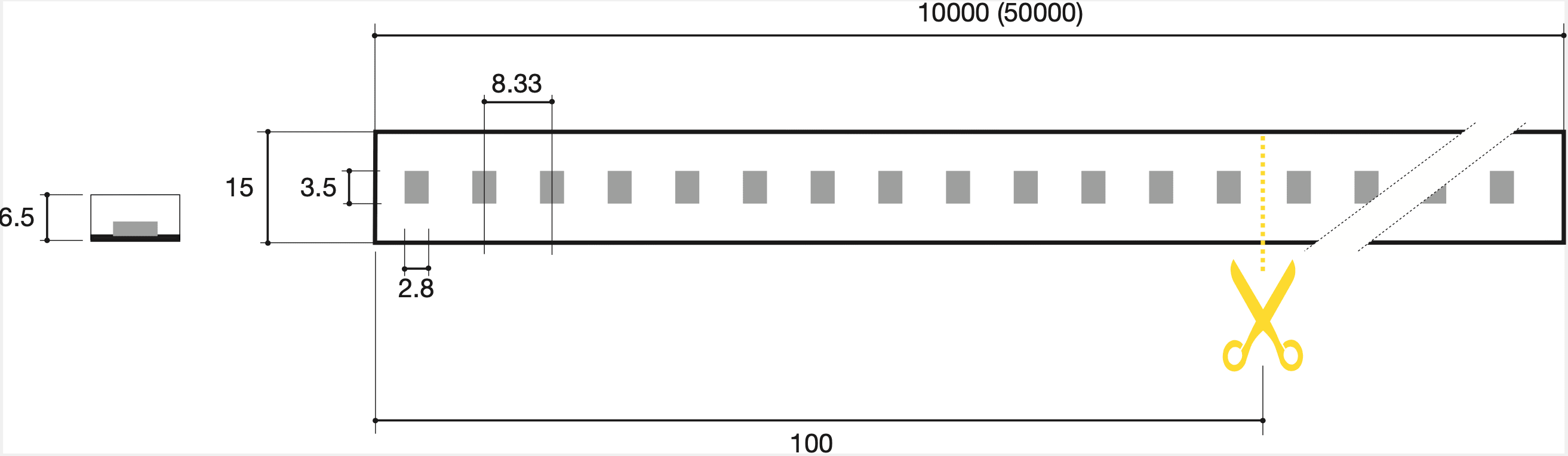 SICOM - SIRIOTAPE 15W/M 2700K IP65 230V-10M