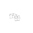 SIDE - KIT STAFFA PER FISSAGGIO A PLAFONE N1 PE 980084