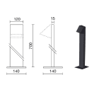 SIDE - PALO DA INTERRARE CON BASETTA NE P40-P-NE