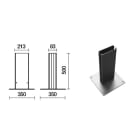 SIDE - BASE PALO PER FISSAGGIO A PAVIMENTO POLE P417-P