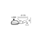 SIDE - ROSETTE ET CABLE ACIER BL