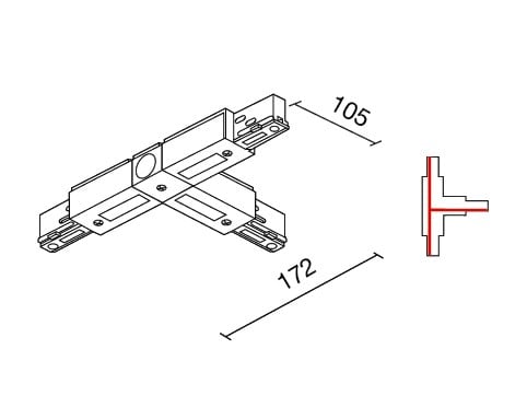 SIDE - BINARIO SITRACK 230V CONGIUNZIONE A T -