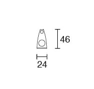 SIDE - KIT FISSAGGIO N. 2 PEZZI - H. 46MM INOX