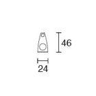 SIDE - KIT FISSAGGIO N. 2 PEZZI - H. 46MM INOX
