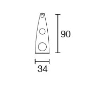 SIDE - KIT FISSAGGIO N. 2 PEZZI - H. 96MM INOX