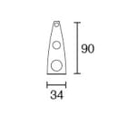 SIDE - KIT FISSAGGIO N. 2 PEZZI - H. 96MM INOX