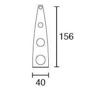 SIDE - KIT FISSAGGIO N. 2 PEZZI - H. 156MM INOX