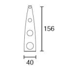 SIDE - KIT FISSAGGIO N. 2 PEZZI - H. 156MM INOX