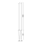SIDE - ASTA CON PICCHETTO IN ACCIAIO INOX - H.