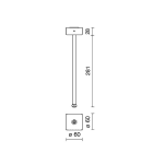 SIDE - KIT SOSPENSIONE CON ROSONE 60 X 60 X 28M