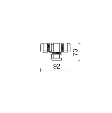 SIDE - CONNETTORE IP68 A 'T' D DA 7 A 10MM PER