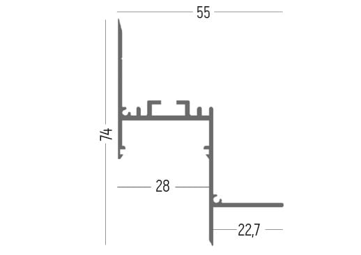SIDE - KIT ESTRUSO ALLUMINIO 3MT BI