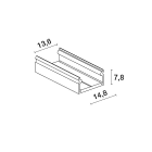 SIDE - SLIM LED FRAME KIT ESTRUSO ALLUMINIO L.3