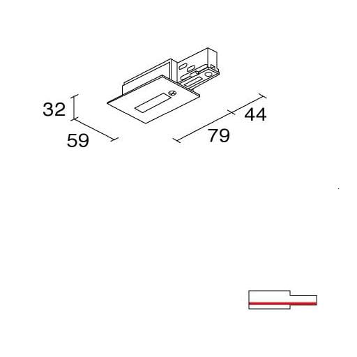 SIDE - BINARIO SITRACK 230V INCASSO TESTATA DI