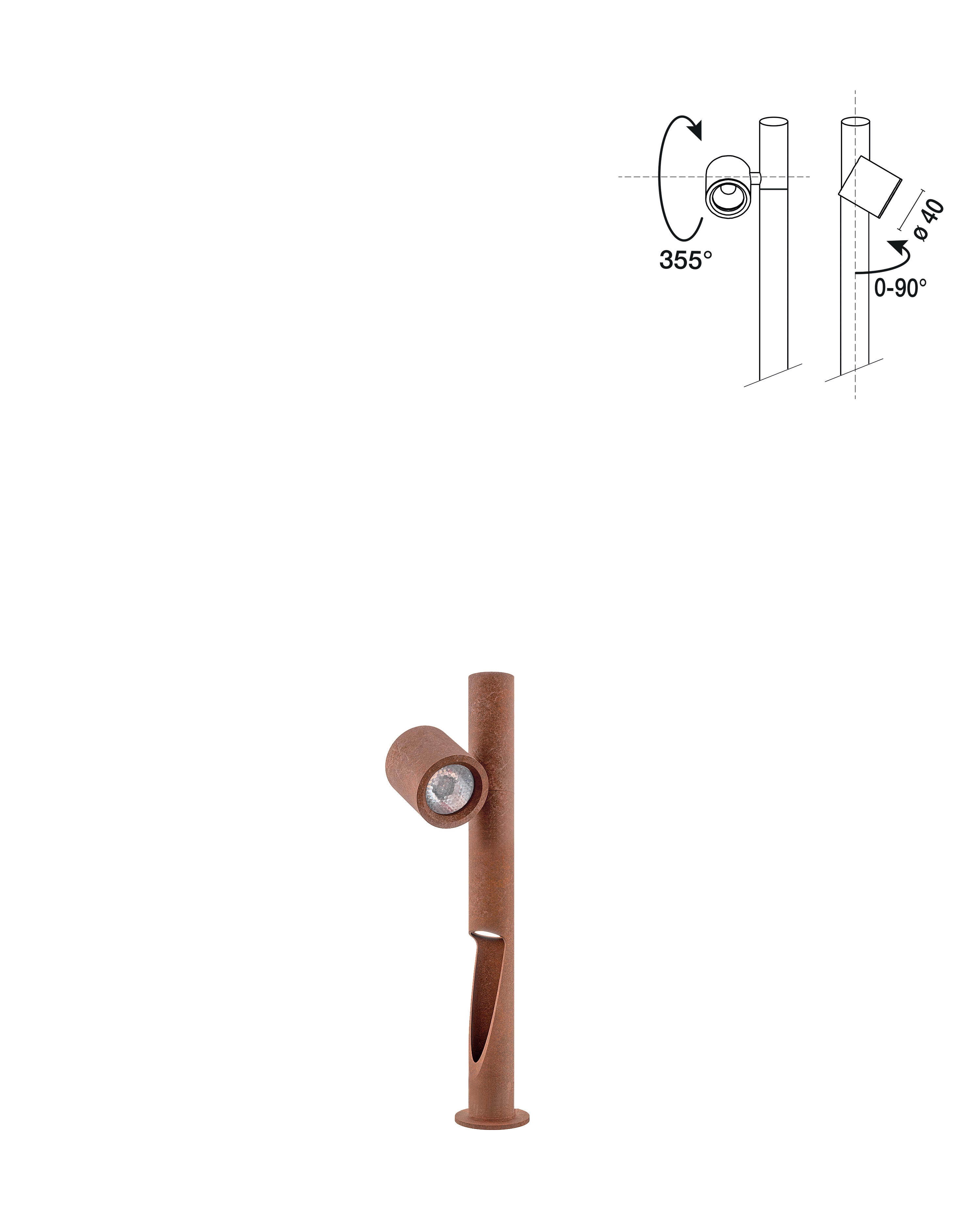 SIDE - ZERO7 SEGNAPASSO CON 1 SPOT H.433MM 5W 3