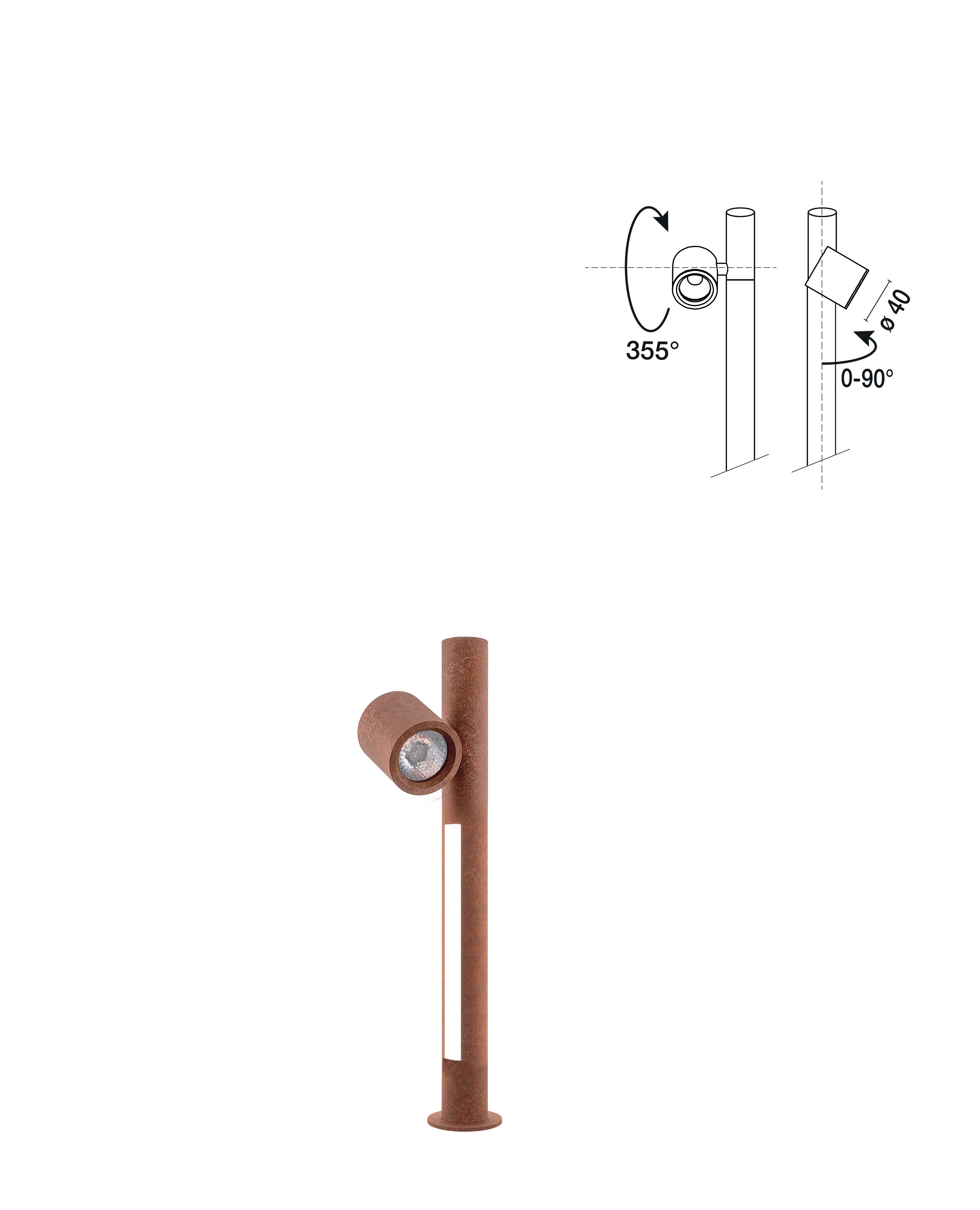 SIDE - ZERO7 LINEARE CON 1 SPOT H.433MM 6W 300L