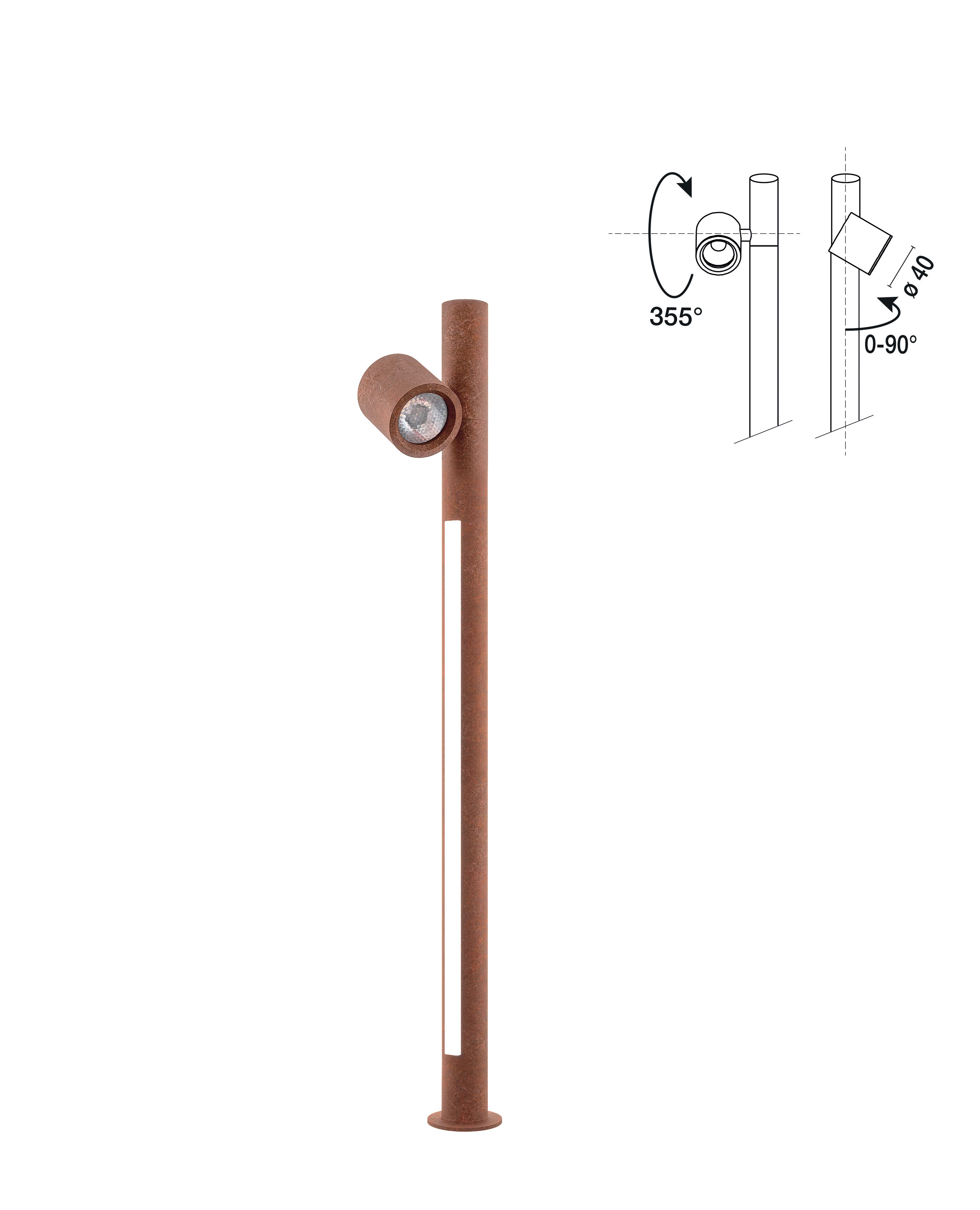 SIDE - ZERO7 LINEARE CON 1 SPOT H.683MM 9W 300L