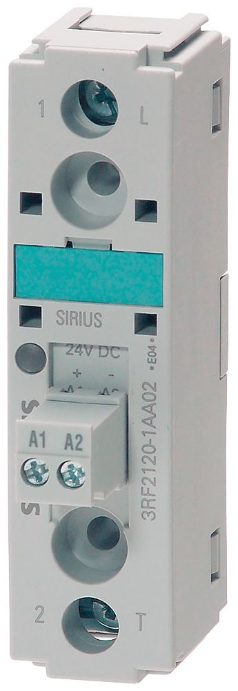 SIEMENS - relè statico, monofase 3RF2 larghezza costruttiva 22,5 mm, 70 A 48 ... 600 V / DC 4 ... 30 V morsetti a vite tensione di blocco 1200 V siglatura sp...